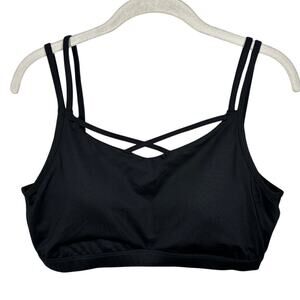 Reebok Black Strappy Sports Bra Women's Large